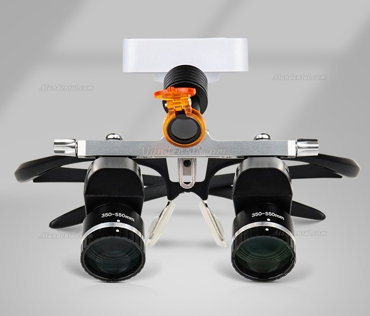 WJ YWJ-MG11U 3.0X-5.0X Dental Ergonomic Binocular Loupes With Headlight (Adjustable Magnification)